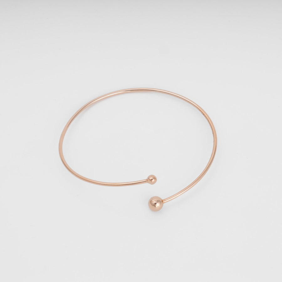 Minimalist Bangle Bracelet 14K (585) Rose Gold | Ukrainian Jewelry