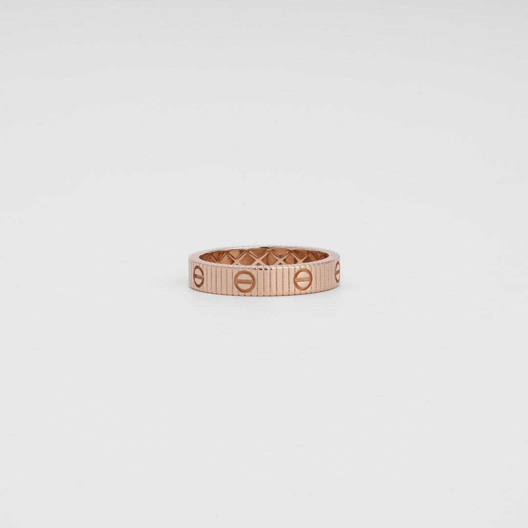 Textured Rose Gold Ring with Nail Imprints 14K (585) | Ukrainian Jewelry