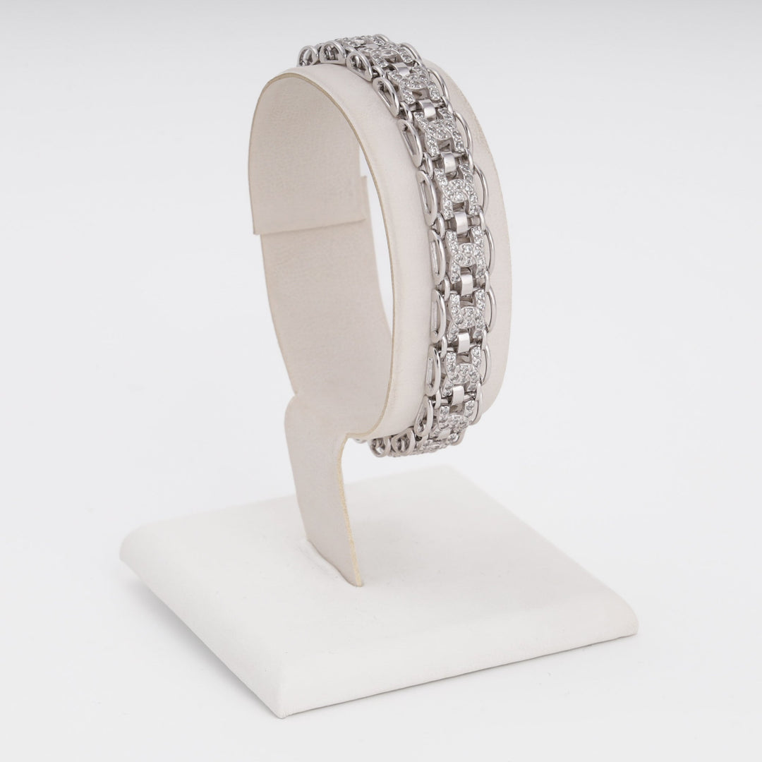 White Gold Bracelet with Cubic Zirconia 14K (585) | Ukrainian Jewelry