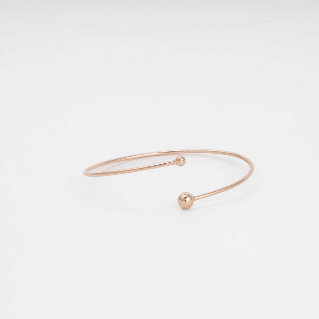 Minimalist Bangle Bracelet 14K (585) Rose Gold | Ukrainian Jewelry