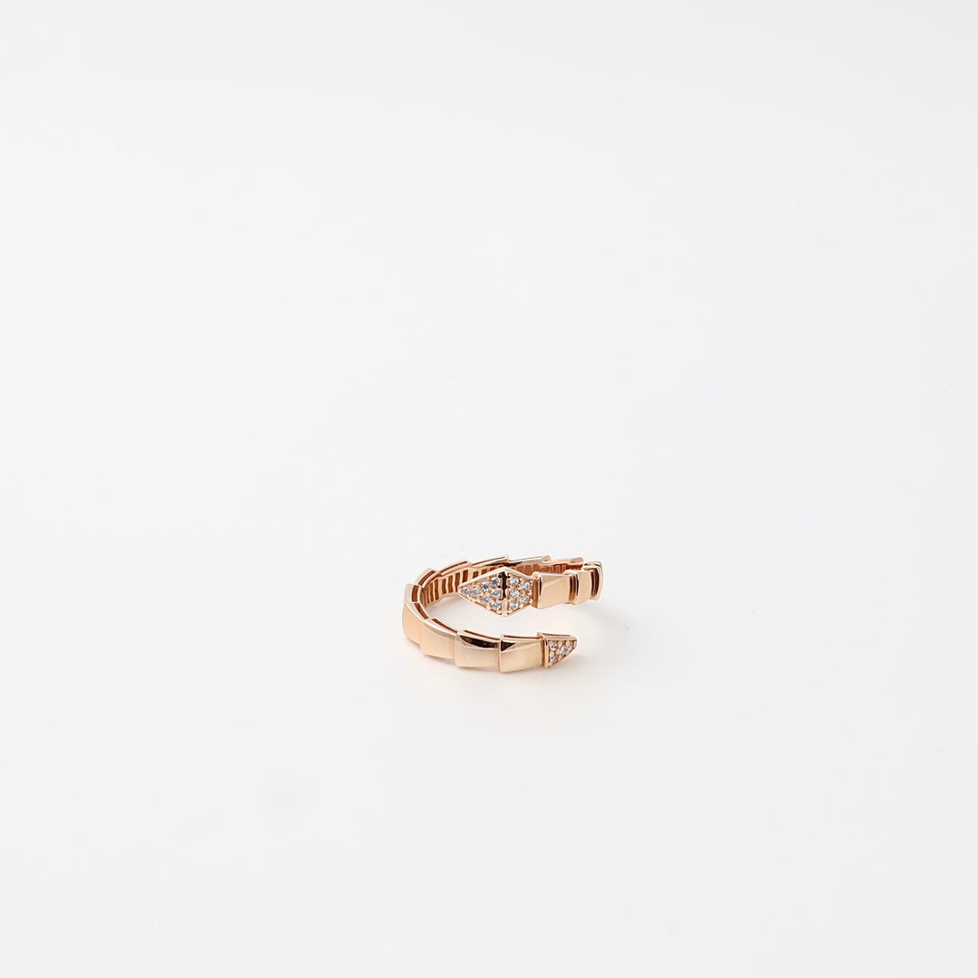 14k gold adjustable ring with geometric diamond accents on white background, Ukrainian Jewelry, gold statement ring, gift for her.