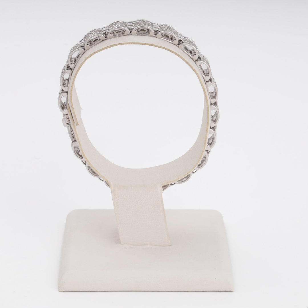 White Gold Bracelet with Cubic Zirconia 14K (585) | Ukrainian Jewelry