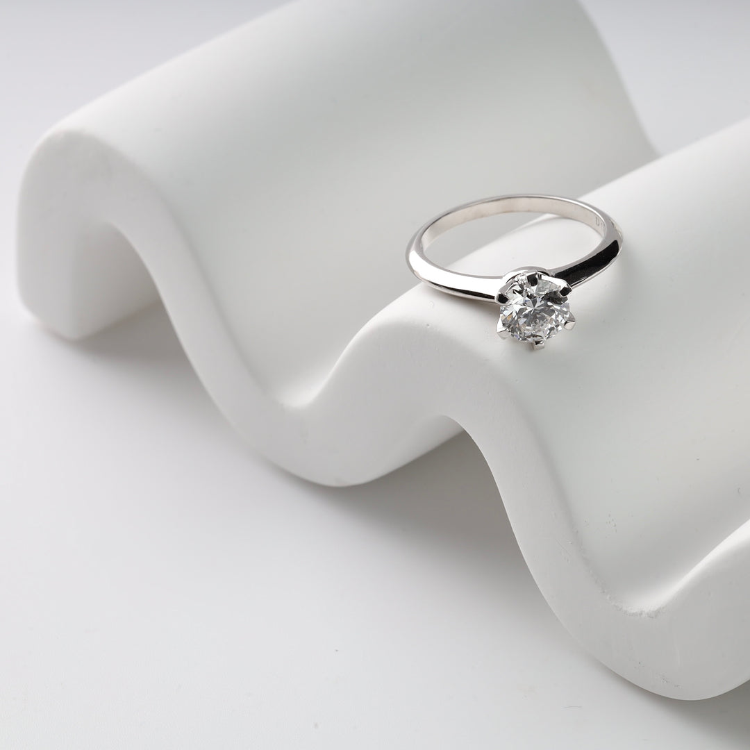 1 carat Lab Diamond Engagement ring | White gold 585