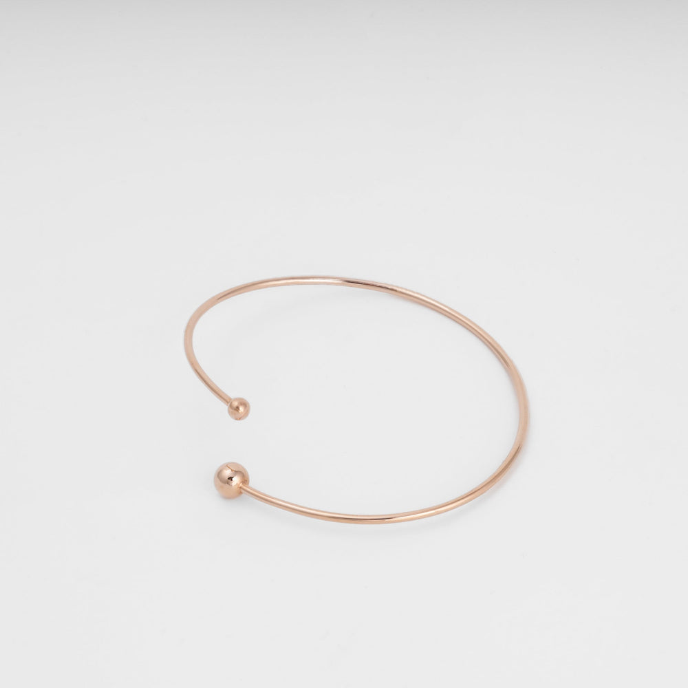 Minimalist Bangle Bracelet 14K (585) Rose Gold | Ukrainian Jewelry