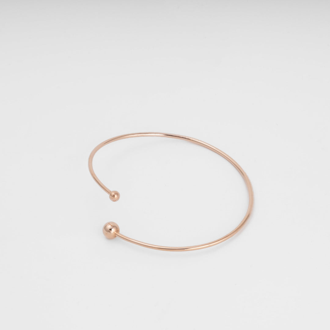 Minimalist Bangle Bracelet 14K (585) Rose Gold | Ukrainian Jewelry