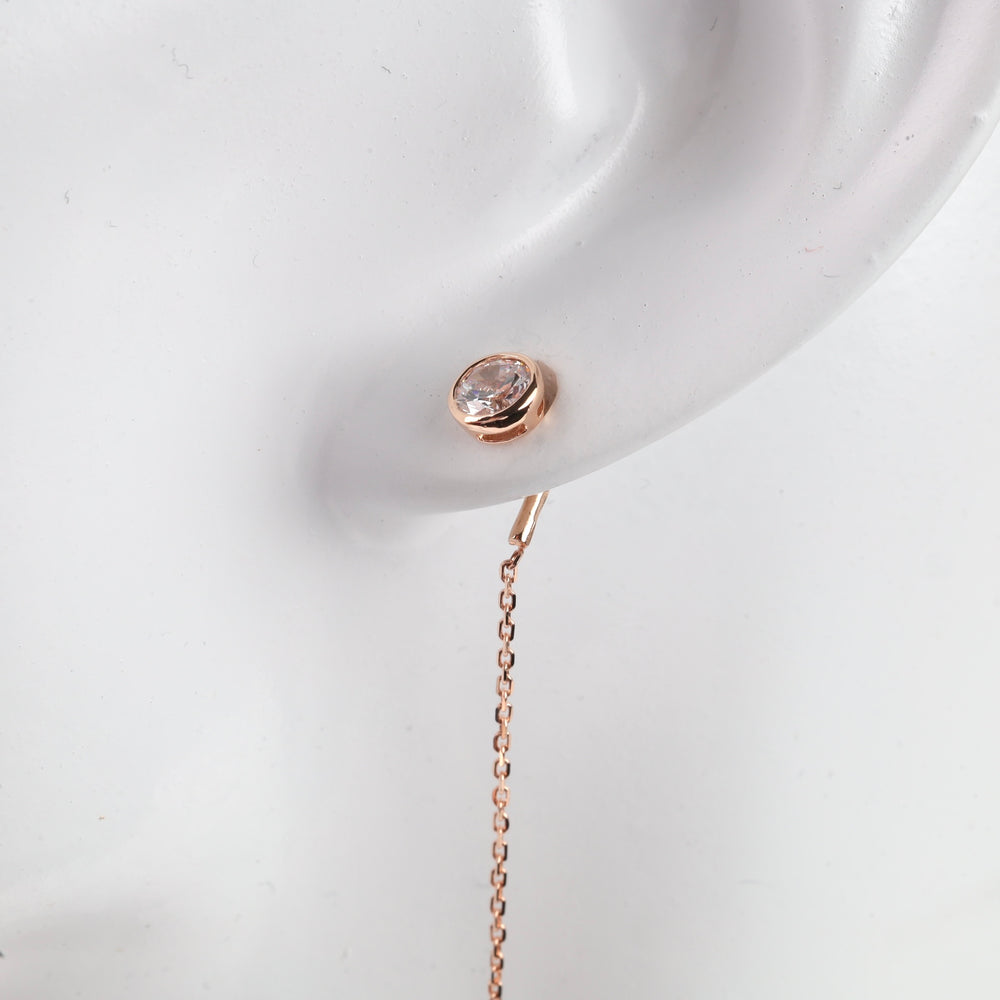 Сережки протяжки класичні | Золото 585 - Ukrainian Jewelry