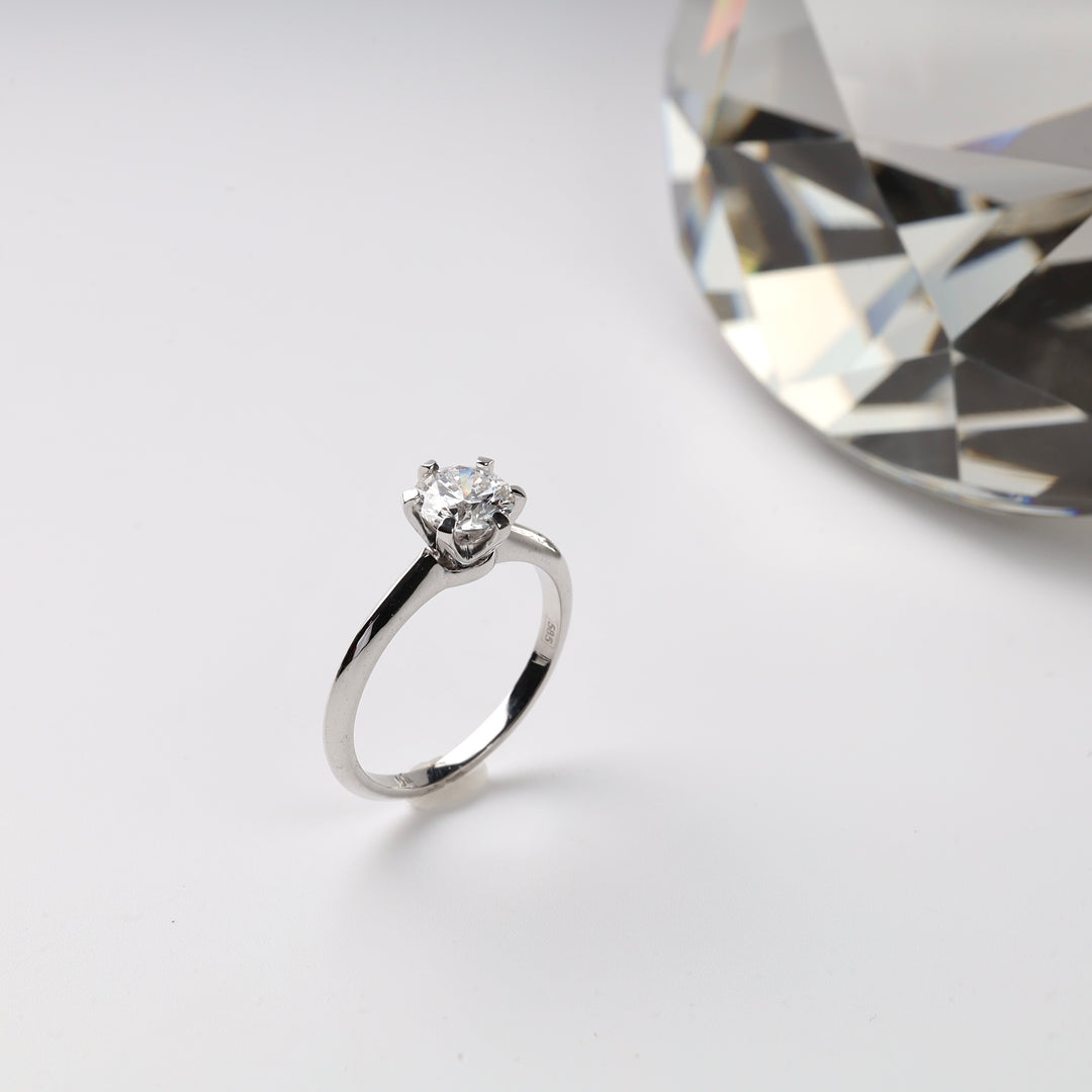 1 carat Lab Diamond Engagement ring | White gold 585