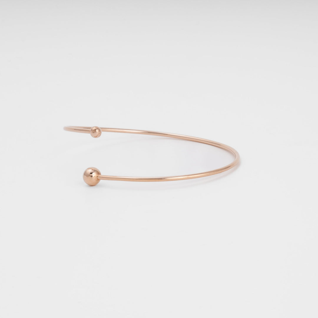 Minimalist Bangle Bracelet 14K (585) Rose Gold | Ukrainian Jewelry