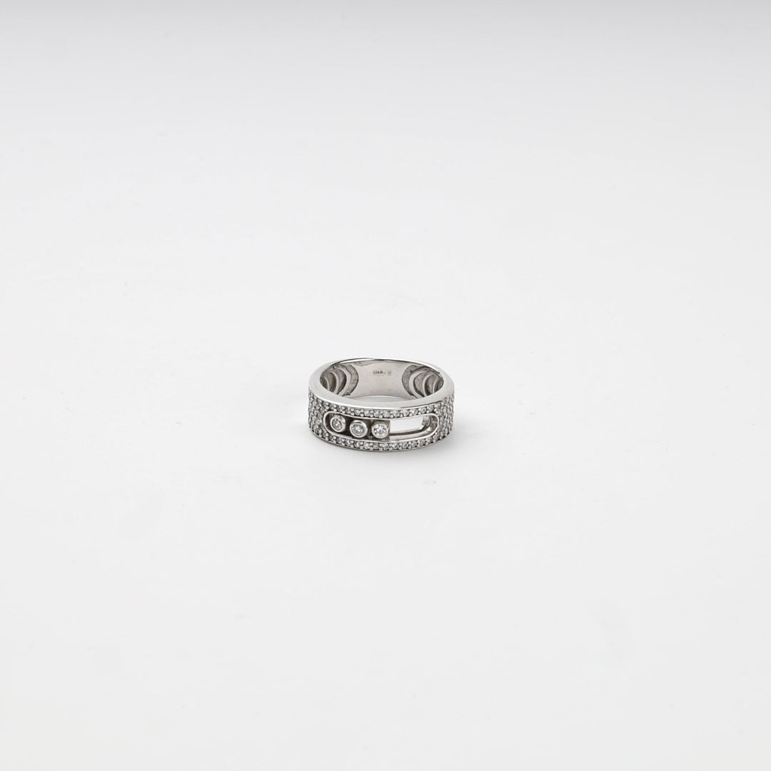 Silver 925 Multi-Row Cubic Zirconia Ring | Ukrainian Jewelry