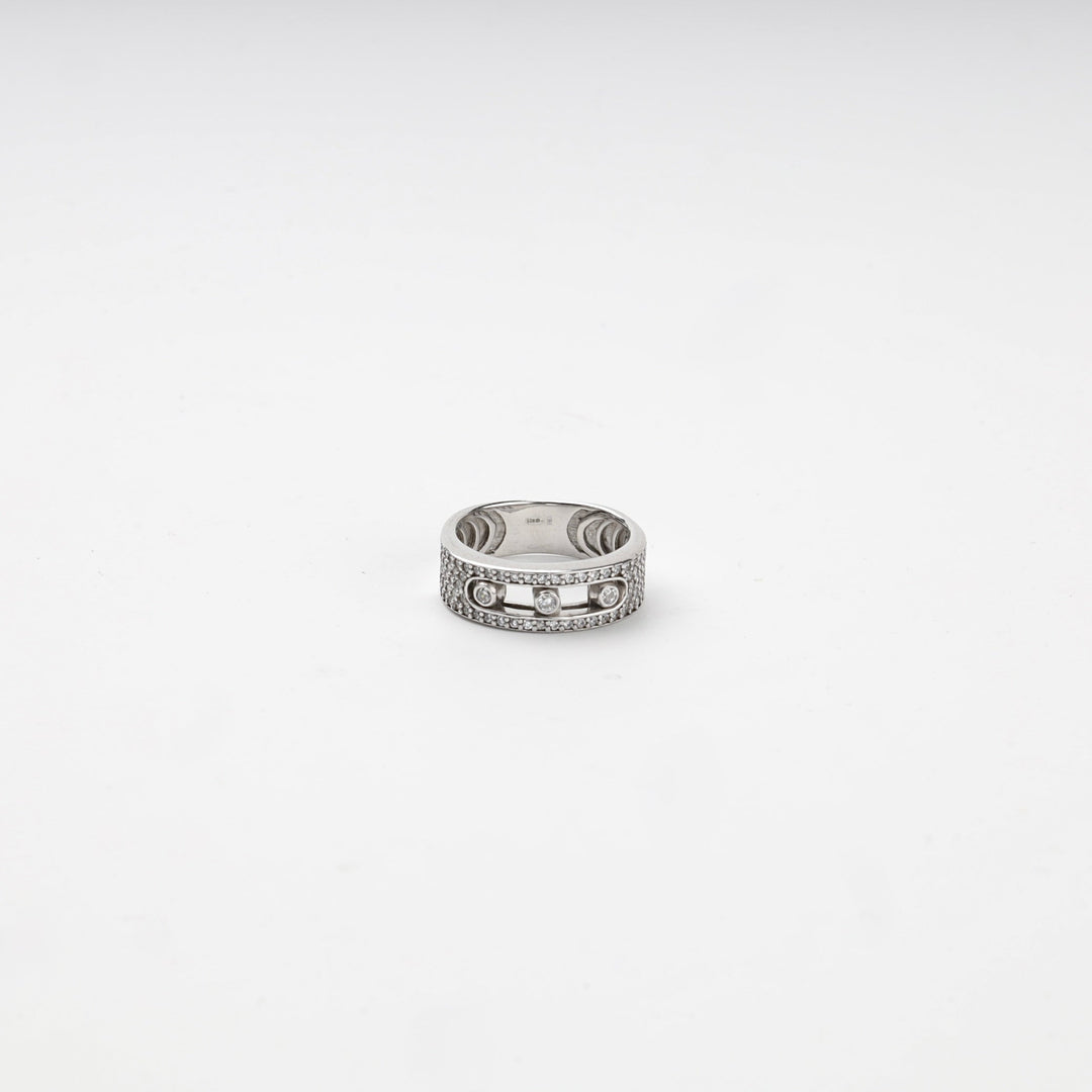 Silver 925 Multi-Row Cubic Zirconia Ring | Ukrainian Jewelry