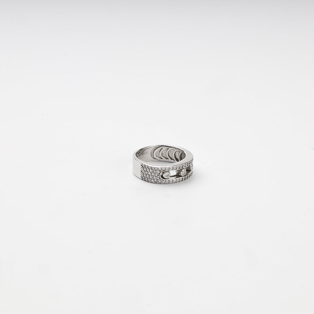Silver 925 Multi-Row Cubic Zirconia Ring | Ukrainian Jewelry