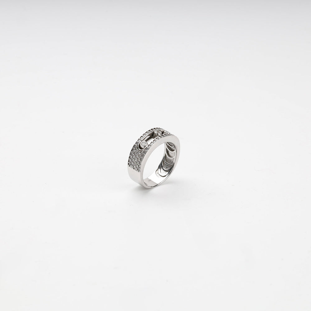 Silver 925 Multi-Row Cubic Zirconia Ring | Ukrainian Jewelry
