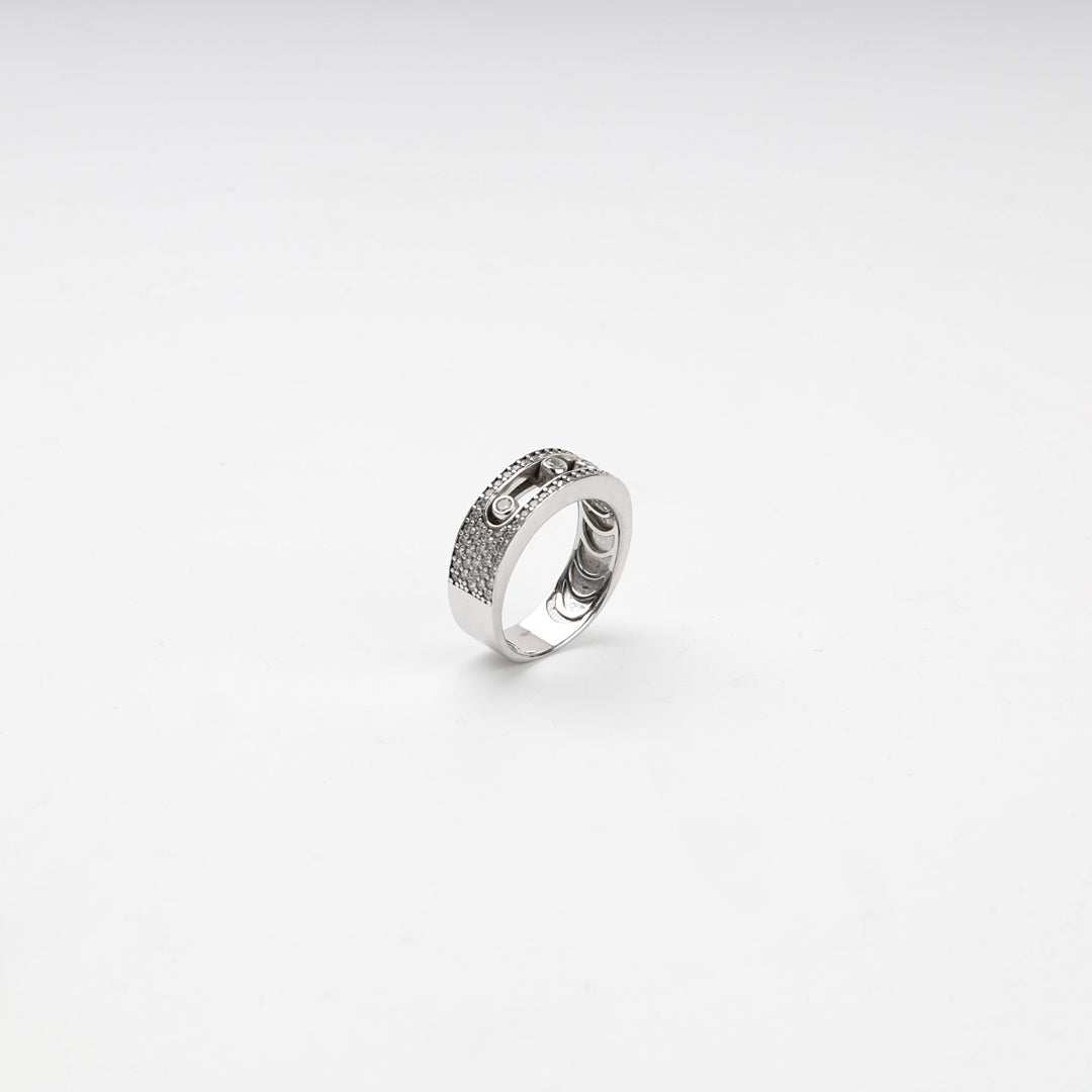 Silver 925 Multi-Row Cubic Zirconia Ring | Ukrainian Jewelry