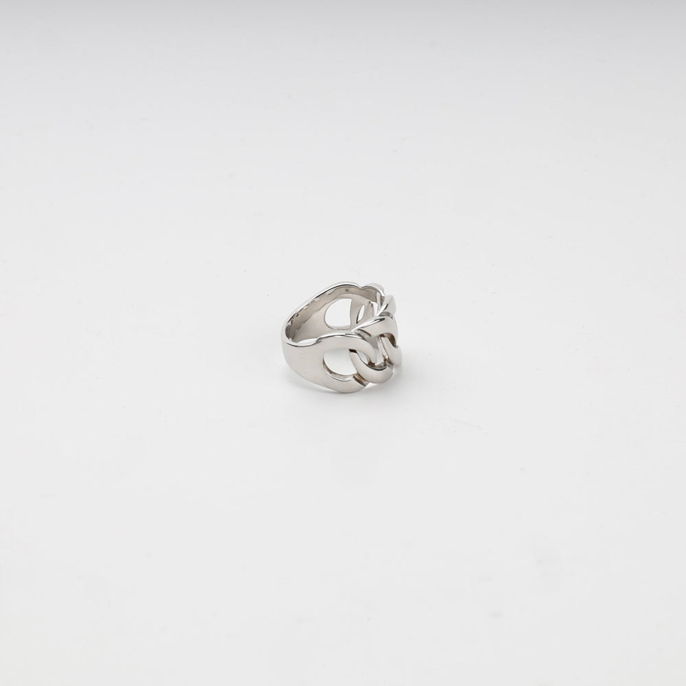 Silver 925 Polished Curb-Link Ring | Ukrainian Jewelry