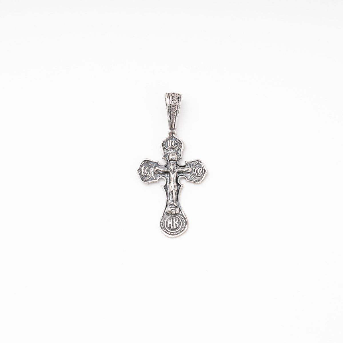 Silver 925 Orthodox Cross Pendant with Crucifix | Ukrainian Jewelry
