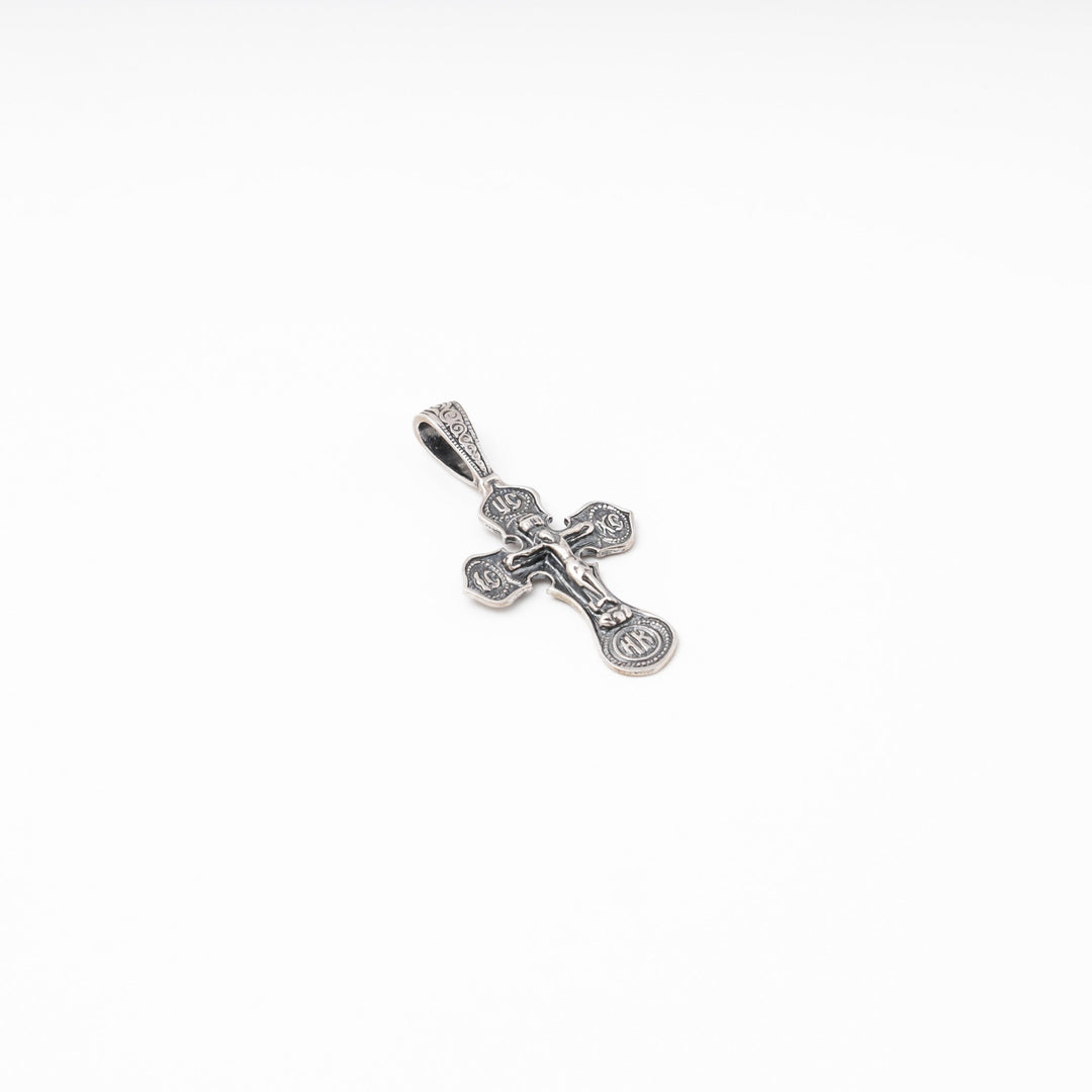 Silver 925 Orthodox Cross Pendant with Crucifix | Ukrainian Jewelry