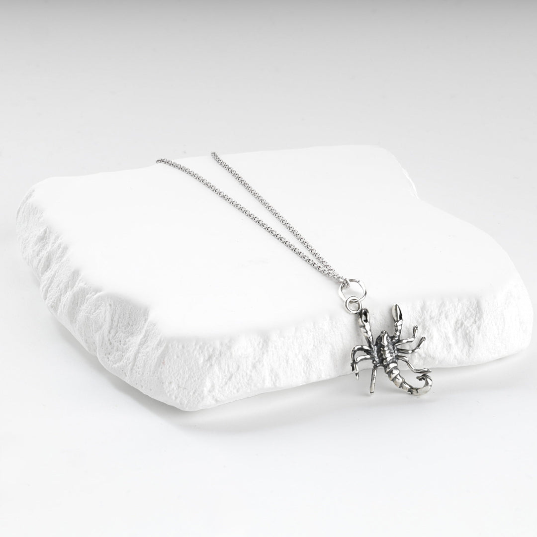 Silver 925 Sculptural Scorpion Pendant | Ukrainian Jewelry