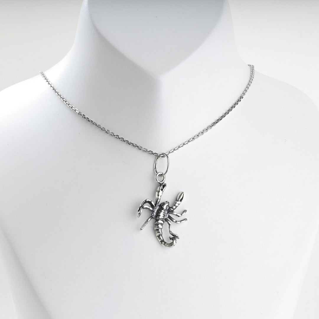 Silver 925 Sculptural Scorpion Pendant | Ukrainian Jewelry