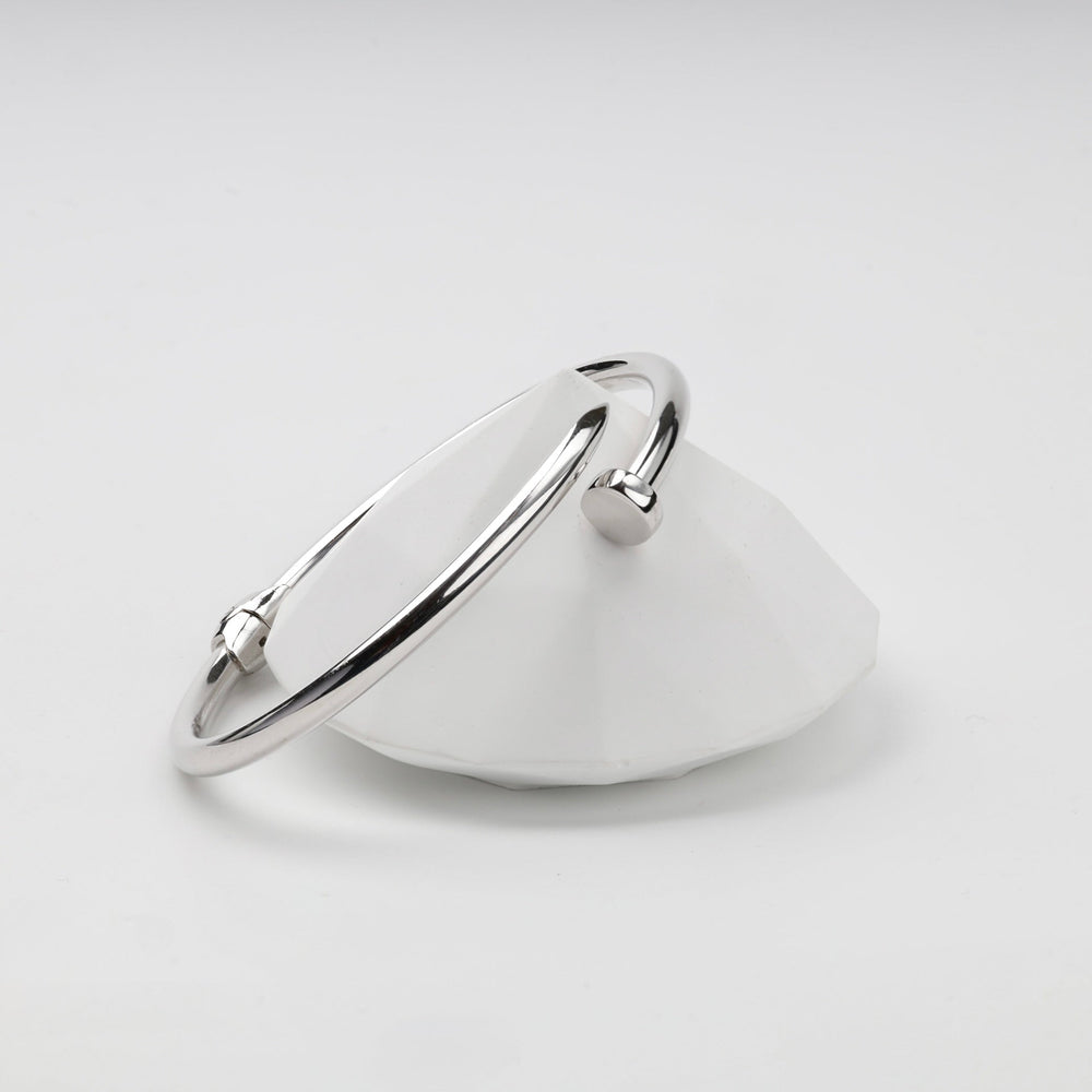 Rhodium-Plated Silver 925 Nail Bangle Bracelet | Ukrainian Jewelry