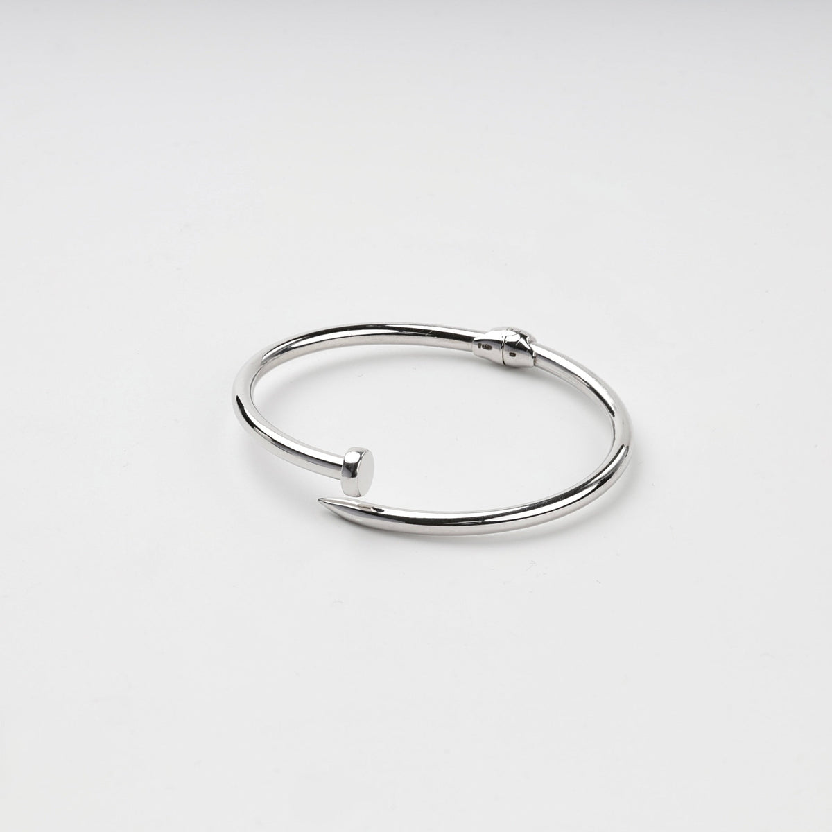Rhodium-Plated Silver 925 Nail Bangle Bracelet | Ukrainian Jewelry