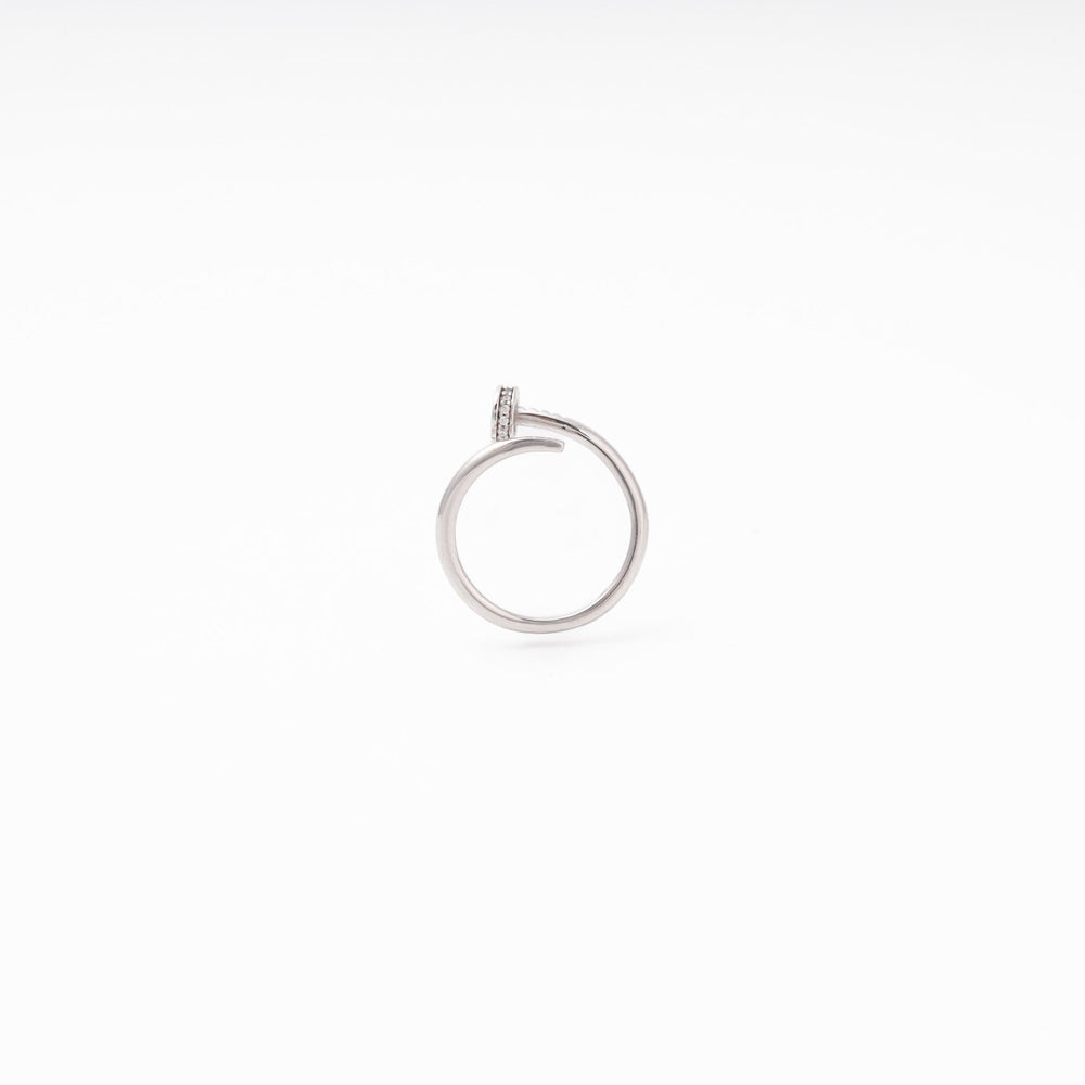 Silver 925 Nail Ring with CZ | Ukrainian Jewelry