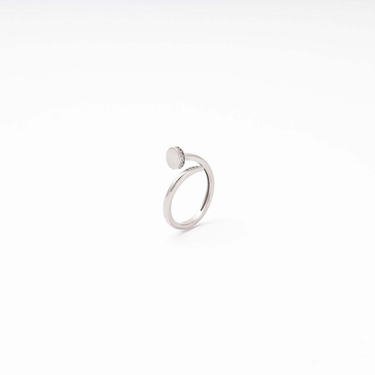 Silver 925 Nail Ring with CZ | Ukrainian Jewelry