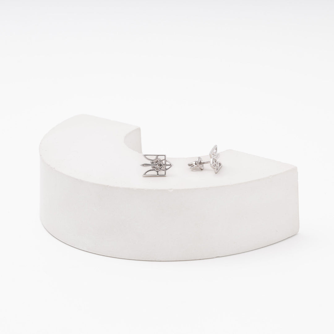 Children's Silver 925 Studs, Ukrainian Trident, Screw-Back | Ukrainian Jewelry