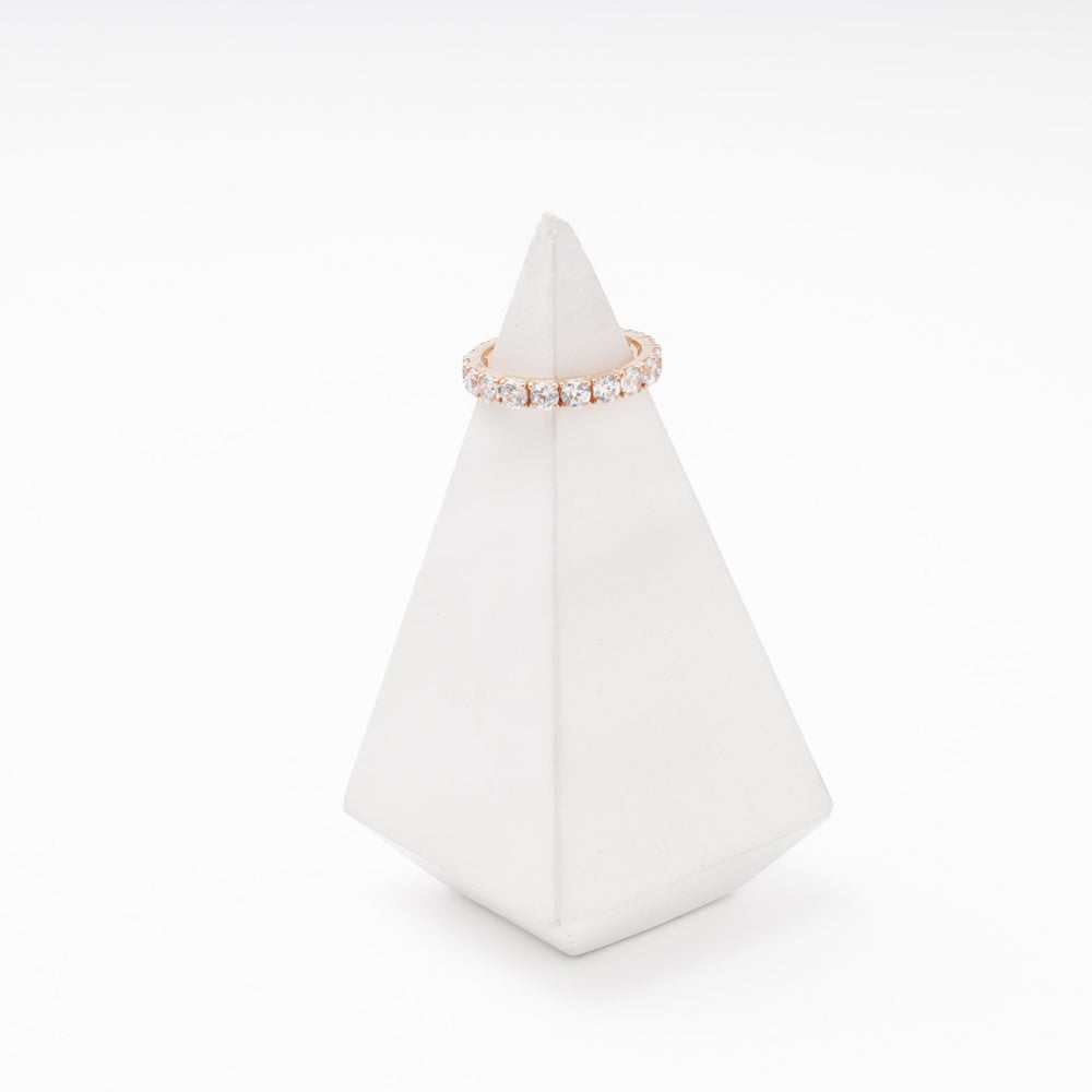 Rose Gold Full Eternity Ring with CZ, 14K (585) | Ukrainian Jewelry
