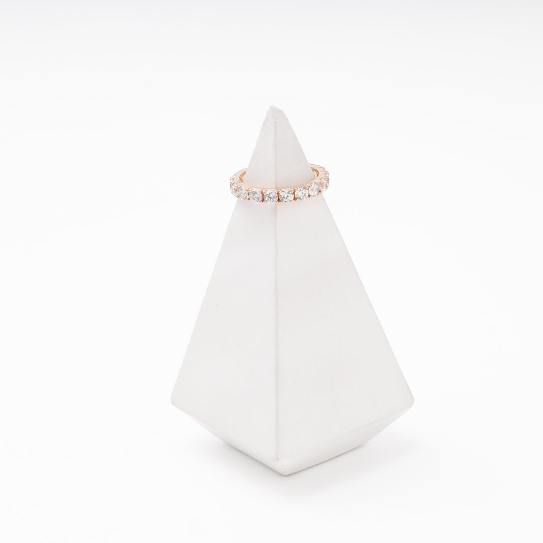 Rose Gold Full Eternity Ring with CZ, 14K (585) | Ukrainian Jewelry