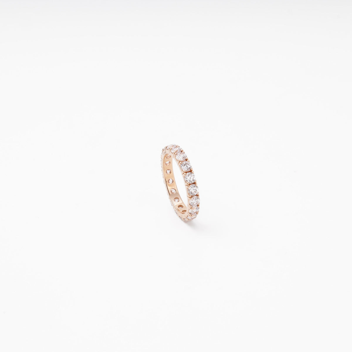 Rose Gold Full Eternity Ring with CZ, 14K (585) | Ukrainian Jewelry