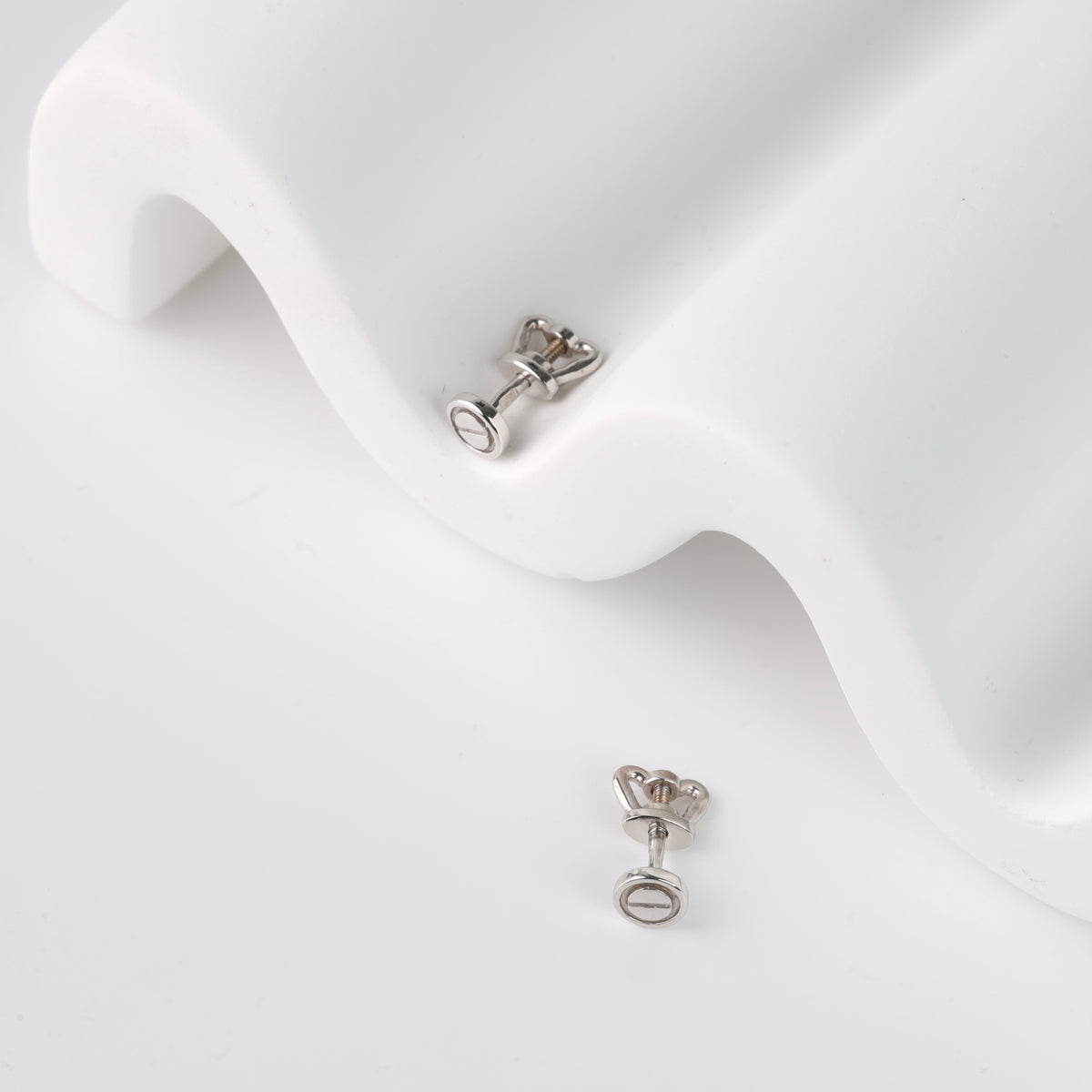 Earrings Studs | White Gold 585 (14K) -Ukrainian Jewelry