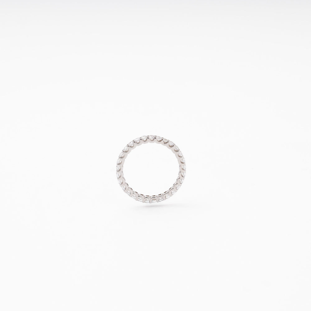 White Gold 585 Eternity Ring with CZ All Around | Ukrainian Jewelry