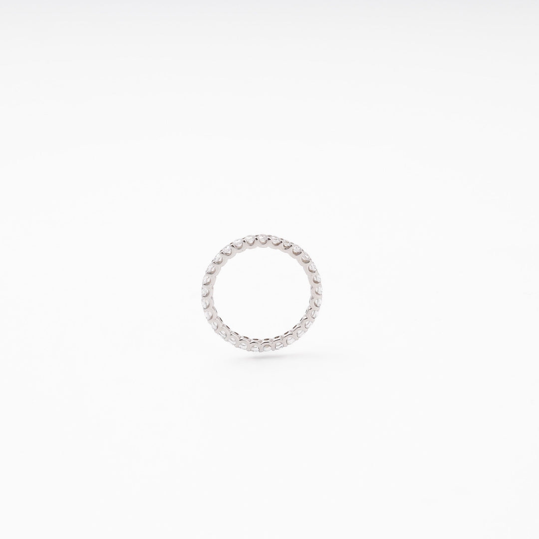 White Gold 585 Eternity Ring with CZ All Around | Ukrainian Jewelry