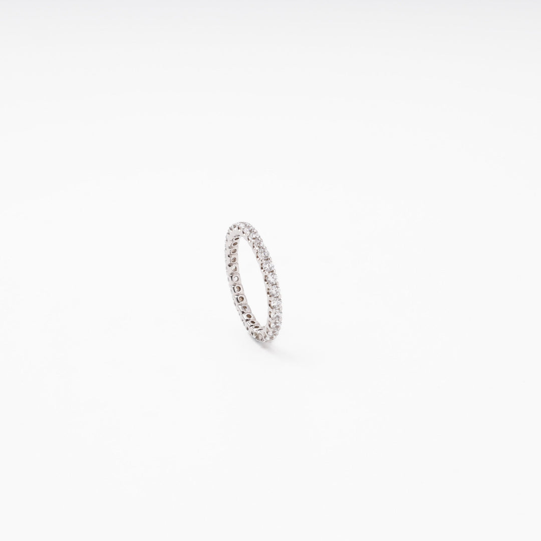 White Gold 585 Eternity Ring with CZ All Around | Ukrainian Jewelry