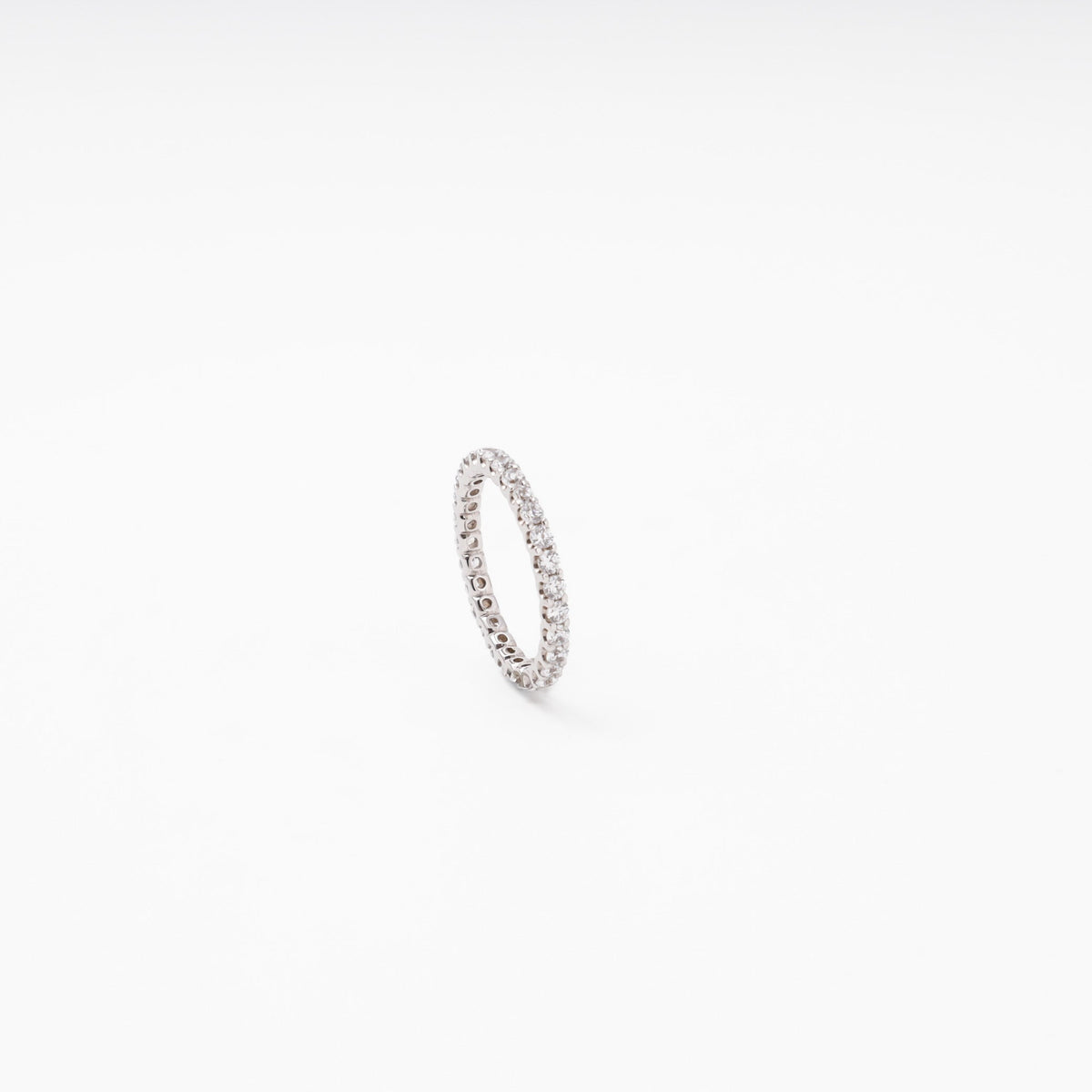 White Gold 585 Eternity Ring with CZ All Around | Ukrainian Jewelry