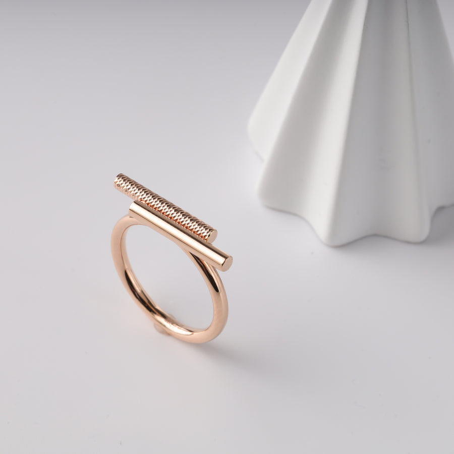 Gold Ring Combination of lines