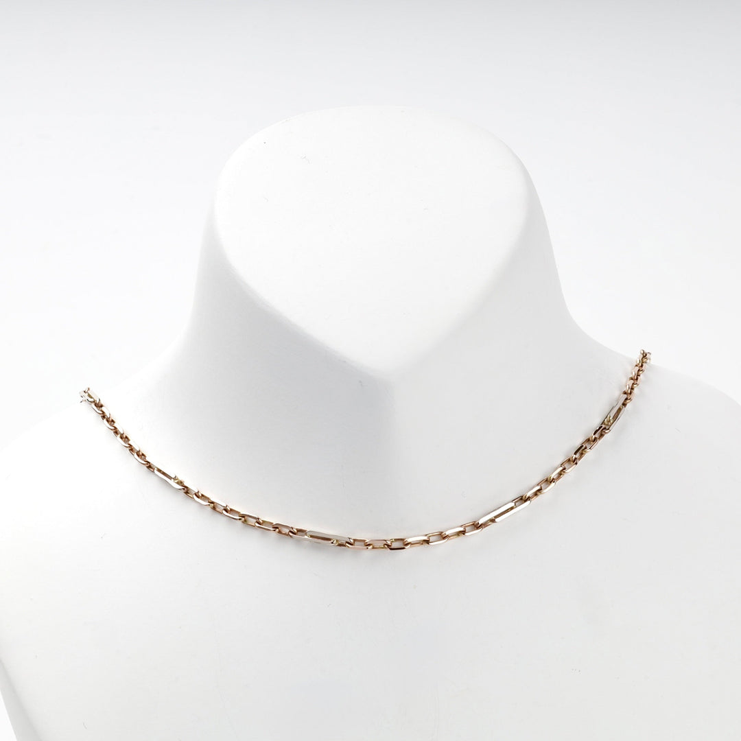 Rose Gold 14K (585) Paperclip Chain Necklace | Ukrainian Jewelry