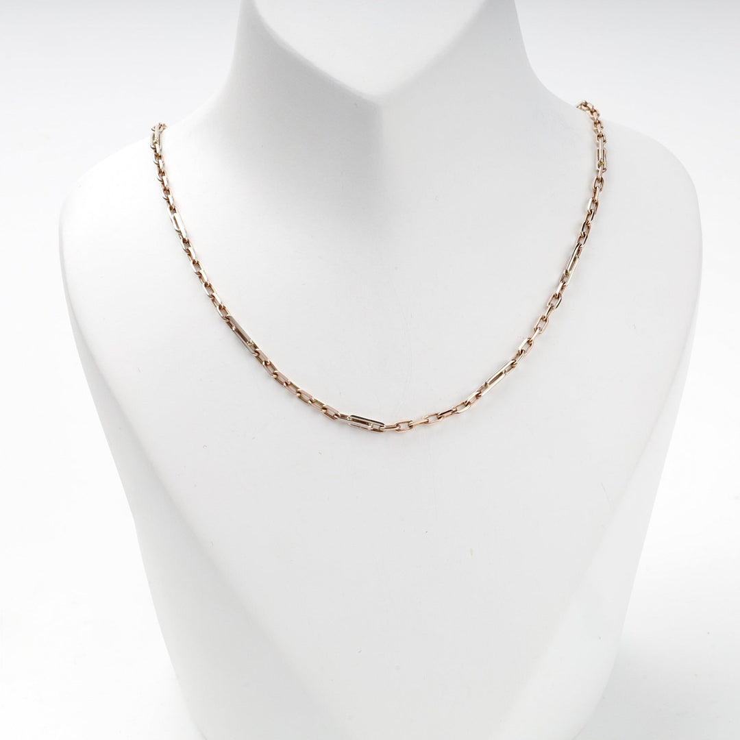 Rose Gold 14K (585) Paperclip Chain Necklace | Ukrainian Jewelry