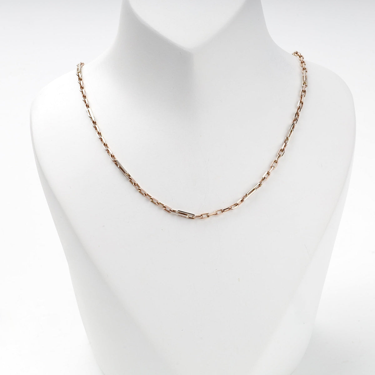 Rose Gold 14K (585) Paperclip Chain Necklace | Ukrainian Jewelry