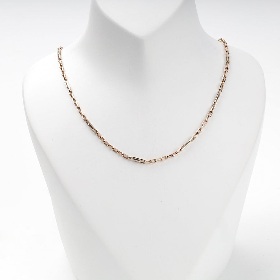 Rose Gold 14K (585) Paperclip Chain Necklace | Ukrainian Jewelry