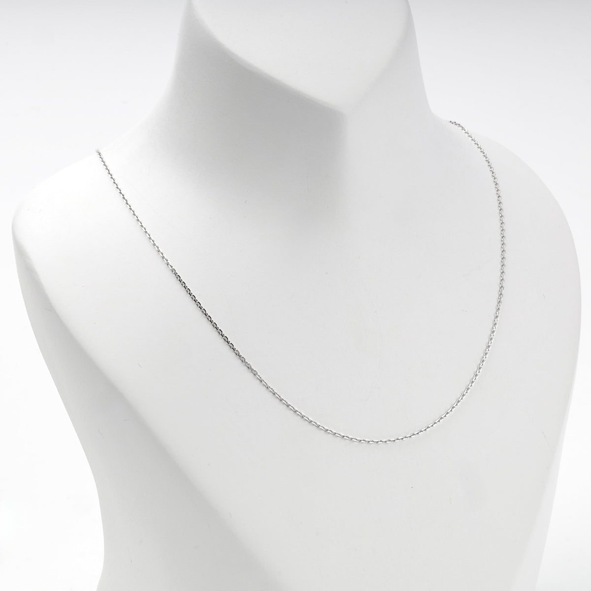 White Gold 14K (585) Fine Cable Chain Necklace | Ukrainian Jewelry