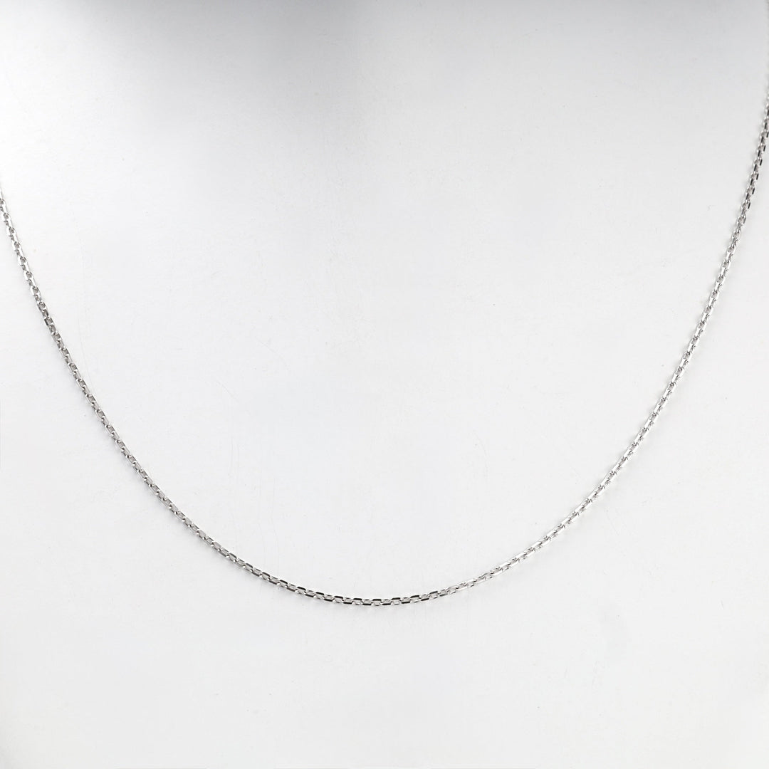 White Gold 14K (585) Fine Cable Chain Necklace | Ukrainian Jewelry