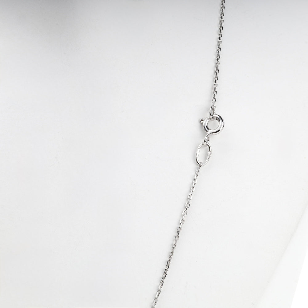 White Gold 14K (585) Fine Cable Chain Necklace | Ukrainian Jewelry