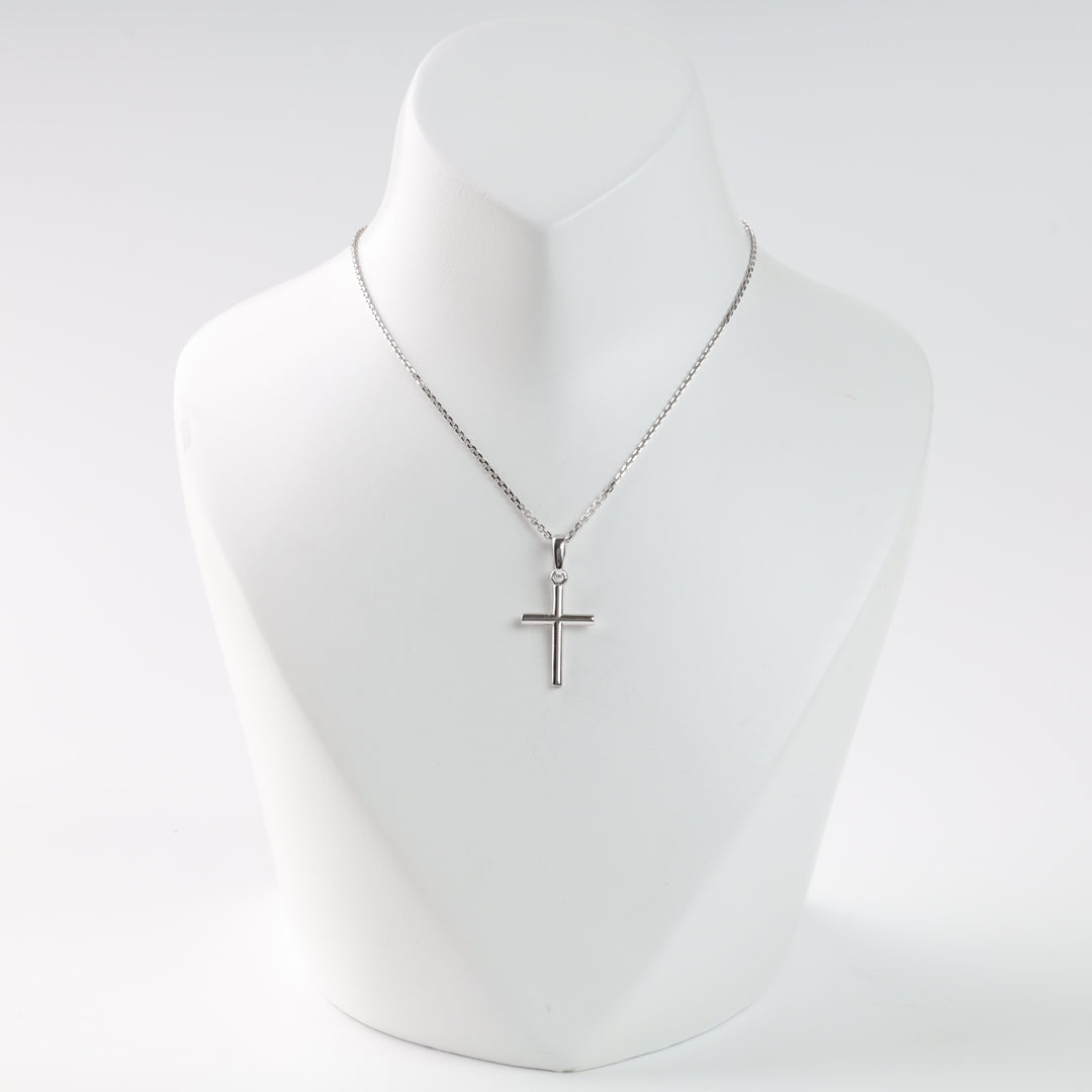 Pendant Cross "North" | White Gold 585 (14K) - Ukrainian Jewelry