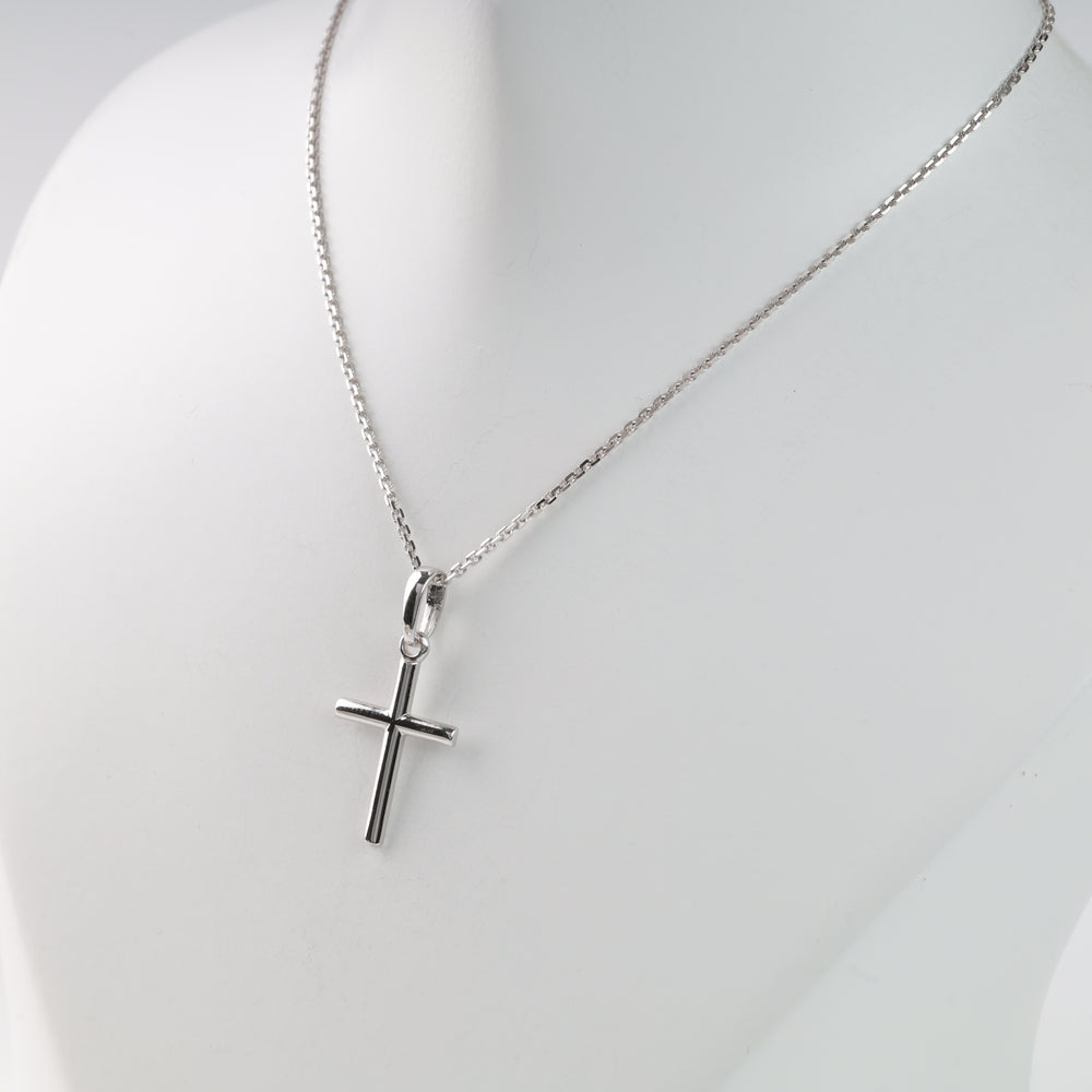 Pendant Cross "North" | White Gold 585 (14K) - Ukrainian Jewelry