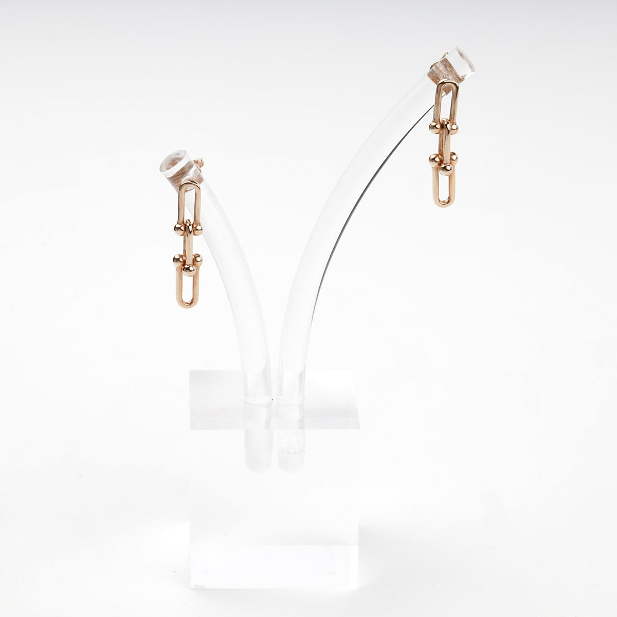 Rose Gold 14K (585) Double-Link Drop Earrings | Ukrainian Jewelry