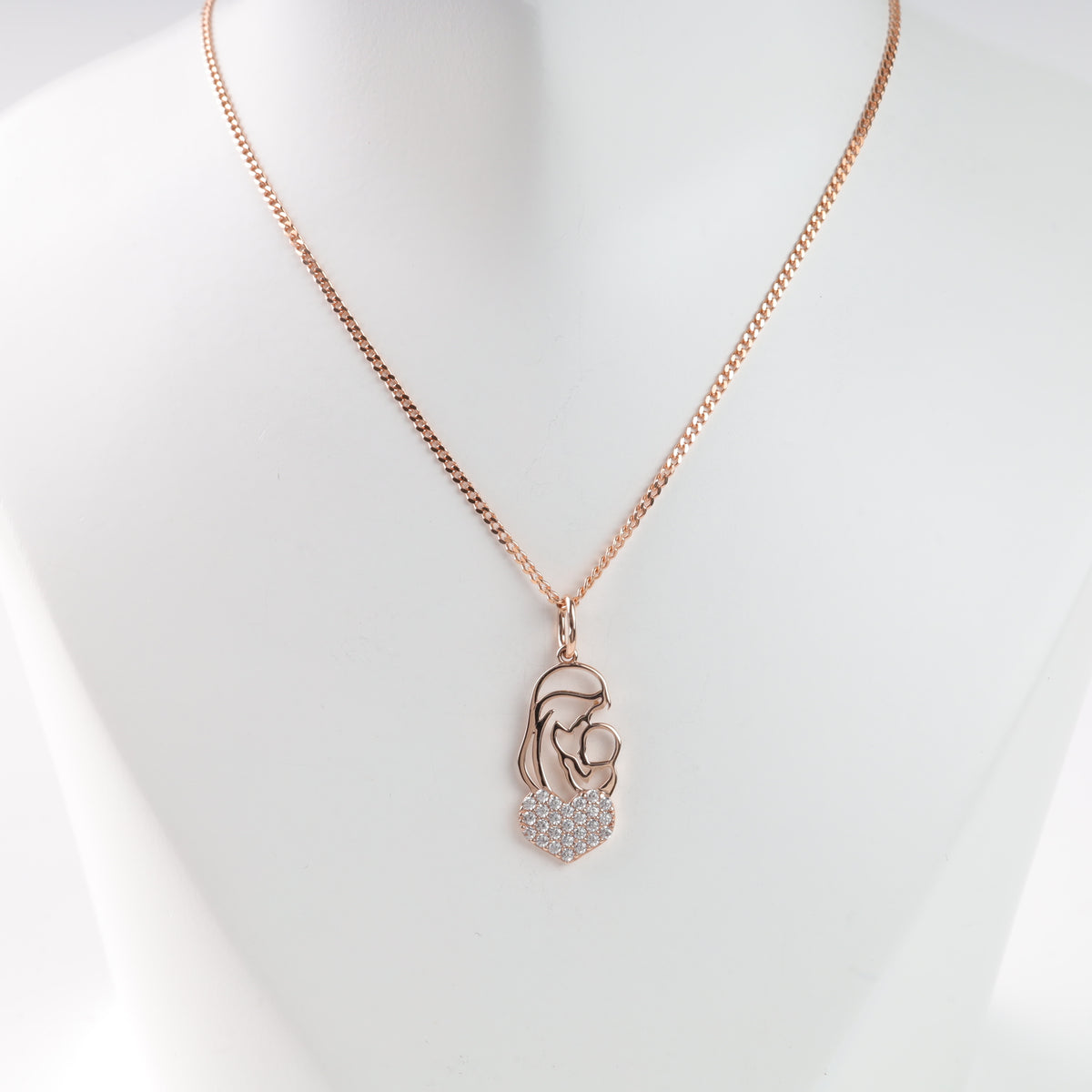 Pendant "Hugs of love" | Rose gold 585 (14K) - Ukrainian Jewelry