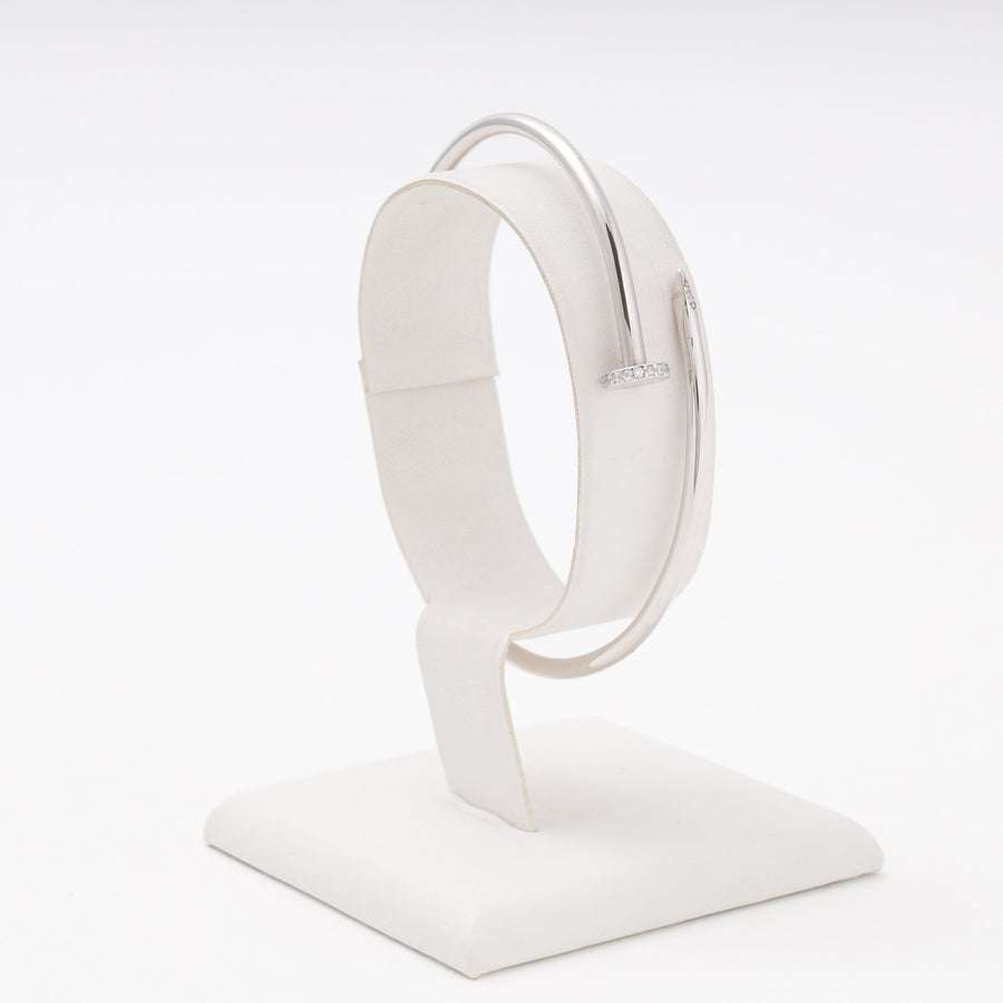 Silver 925 Rhodium Plain Rigid Bangle | Ukrainian Jewelry
