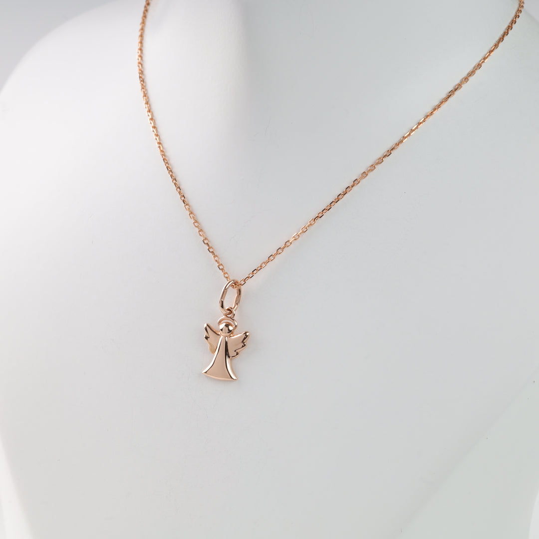 Pendant "Angel's tenderness" | Rose gold 585 (14K) - Ukrainian Jewelry