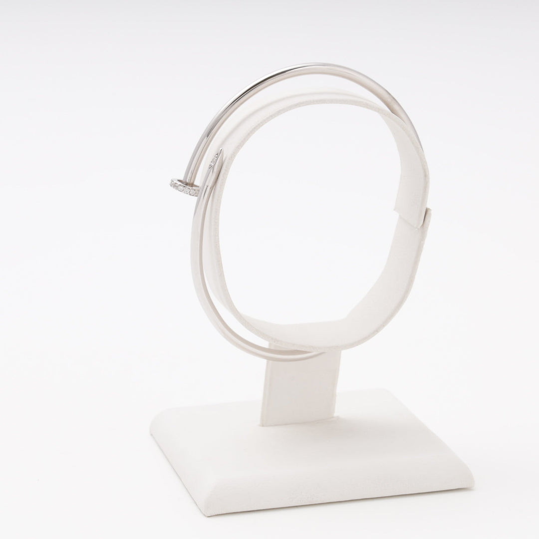 Silver 925 Rhodium Plain Rigid Bangle | Ukrainian Jewelry